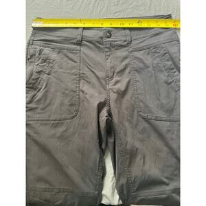 PrAna Women’s Size 10 Gray Stretch Capri Pants Hiking Outdoor Travel Quick Dry